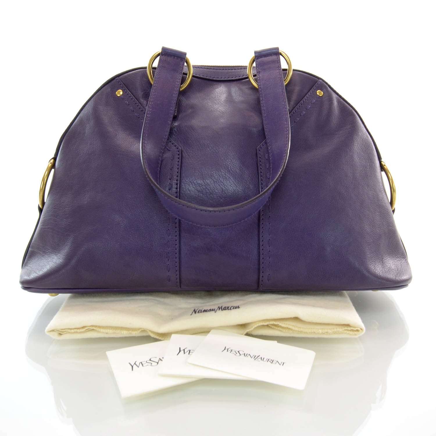 Saint Laurent Leather Medium Muse Purple 3 of 7