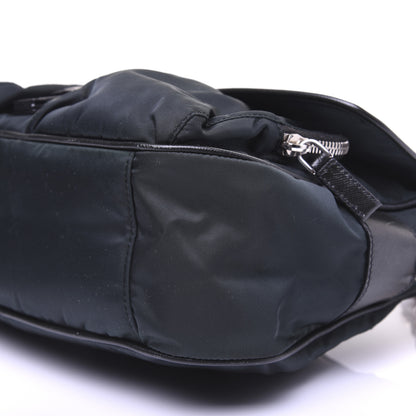 Prada Tessuto Nylon Saffiano Shoulder Bag Dark Green 7 of 18