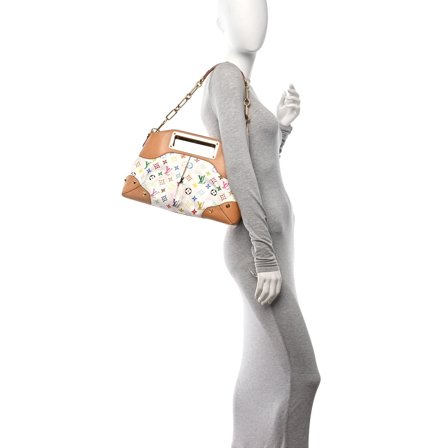 Louis Vuitton Monogram Multicolor Judy MM White 2 of 12