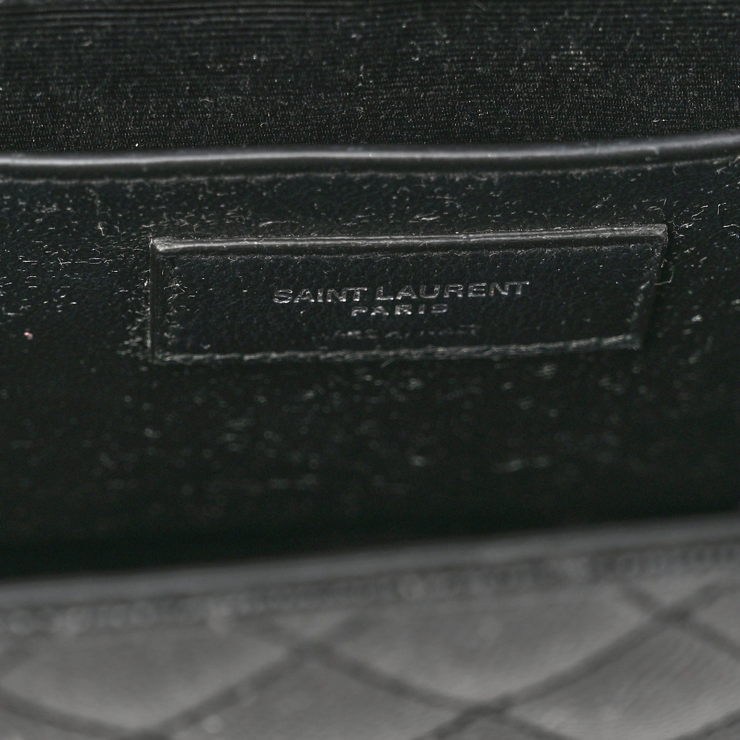 Grain De Poudre Textured Mixed Matelasse Triquilt Medium Monogram Satchel Black