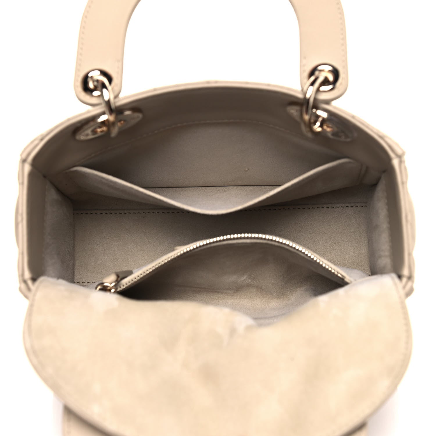 Christian Dior Lambskin Cannage Small My ABCDior Lady Dior Beige 4 of 12