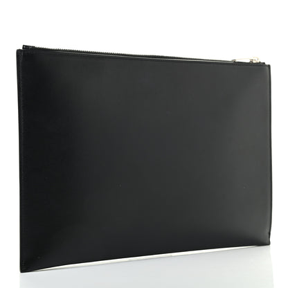 Saint Laurent Calfskin Star Logo Zipped Tablet Pouch Black 3 of 7
