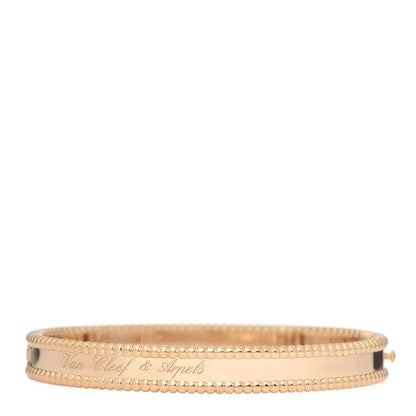 Van Cleef & Arpels 18K Rose Gold Perlee Signature Bangle Bracelet M 1 of 7