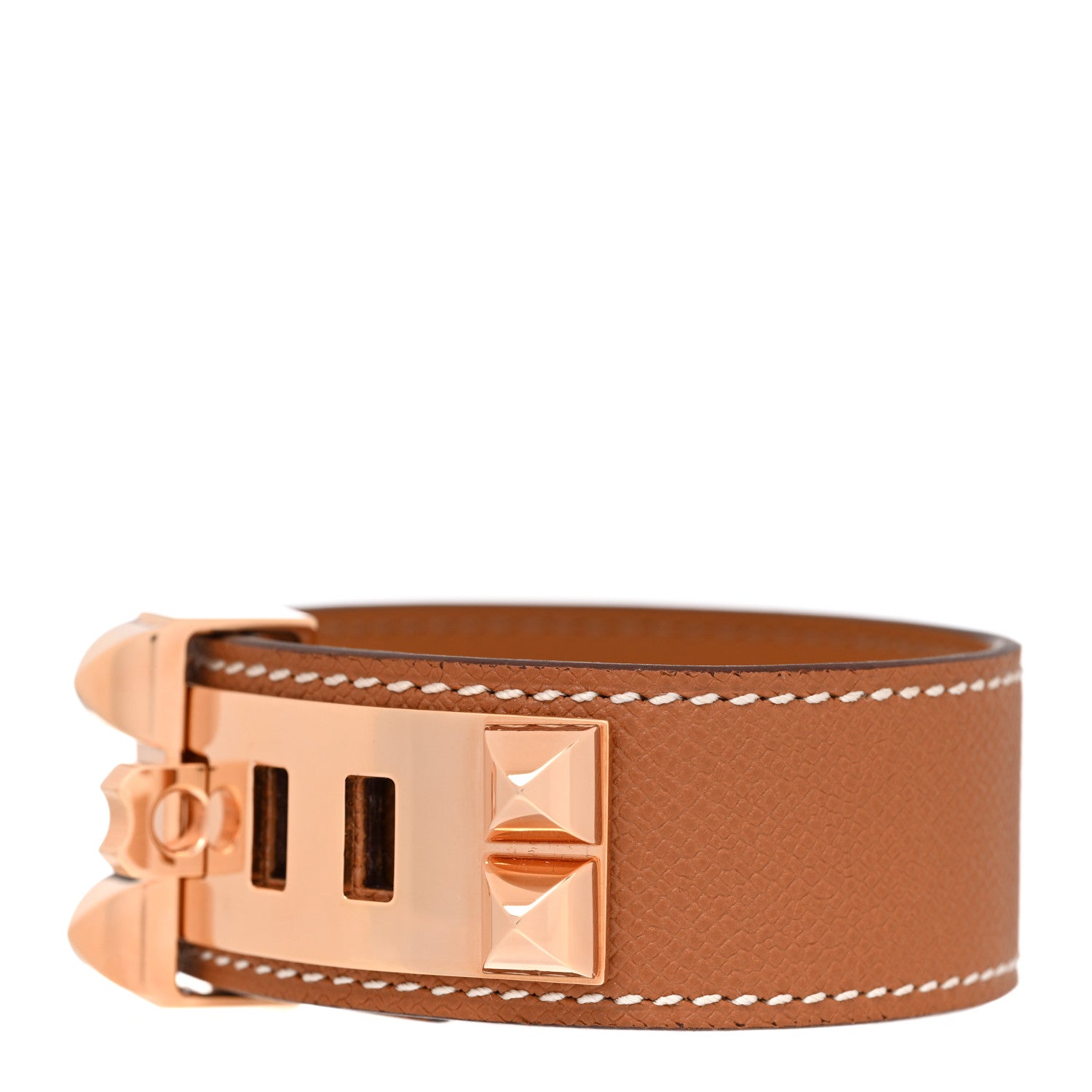 Hermes Epsom Collier de Chien CDC 24 Bracelet T2 Gold 1 of 7