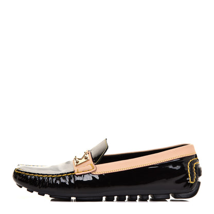 Louis Vuitton Patent Vachetta Zen Driving Loafers 39 Black 1 of 9