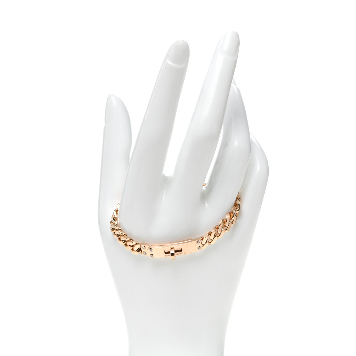 18K Rose Gold Diamond PM Kelly Chaine Bracelet ST