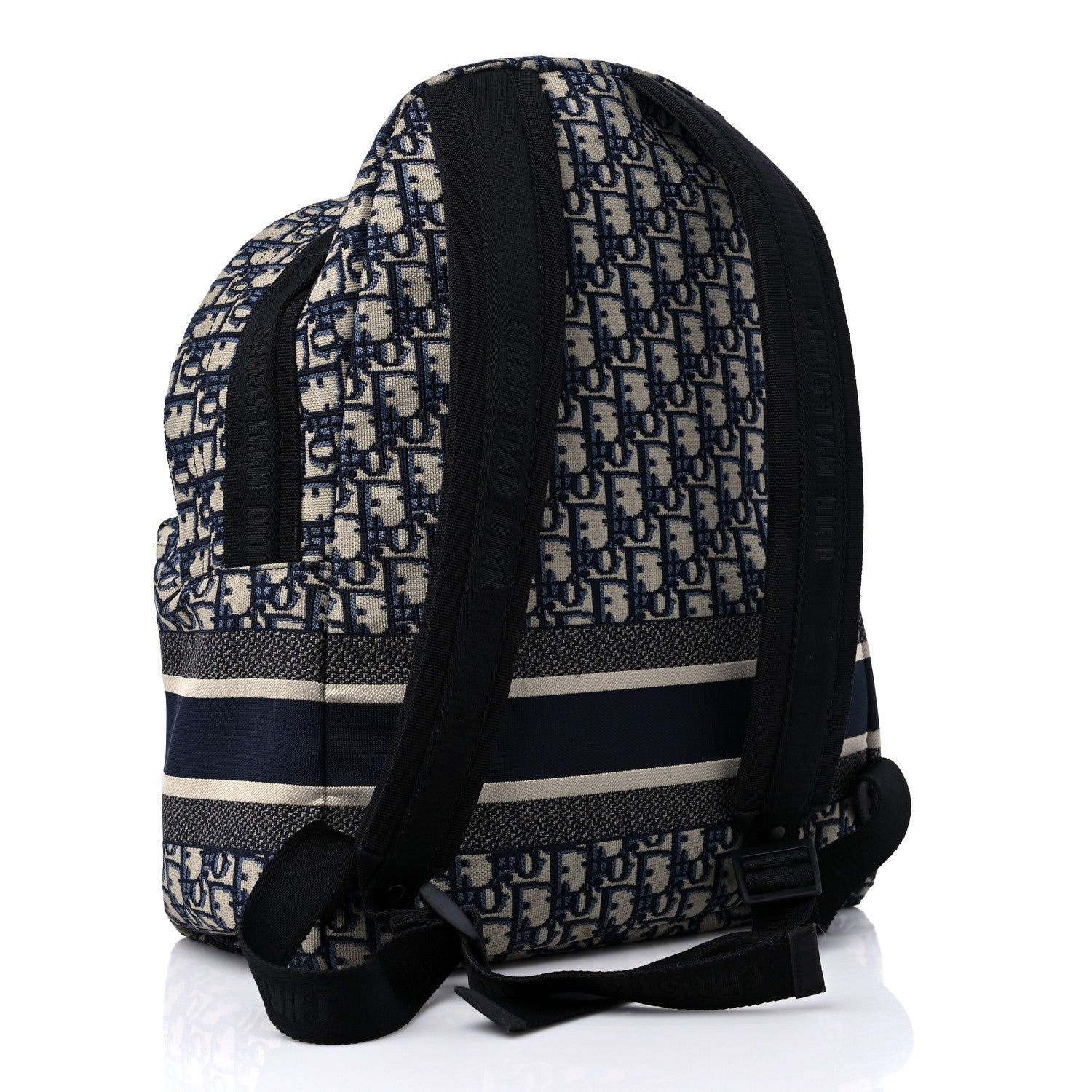 Christian Dior Oblique Diortravel Backpack Blue 3 of 13