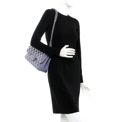 Chanel Lambskin Quilted Jumbo Double Flap Purple 3 of 9
