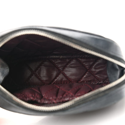 Chanel Lambskin Quilted Small Curvy Pouch Cosmetic Case Black 5 of 7