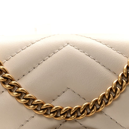 Gucci Calfskin Matelasse Super Mini GG Marmont Shoulder Bag White 8 of 10