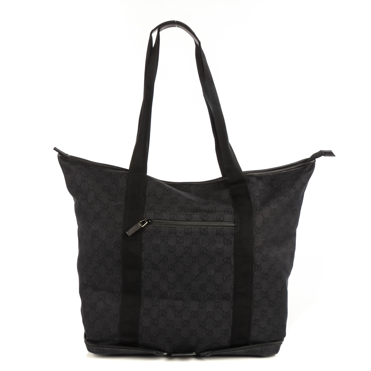 Gucci Denim Monogram Large Collapsible Travel Tote Black 1 of 8