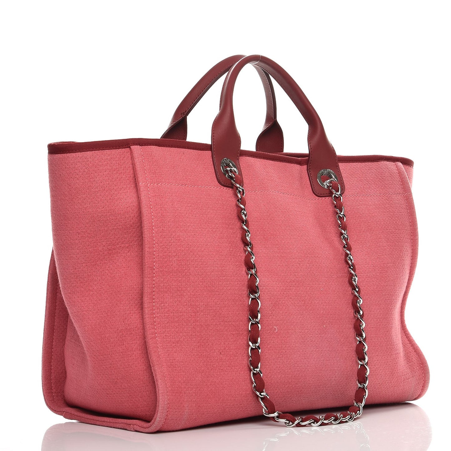 Canvas Large Deauville Tote Red