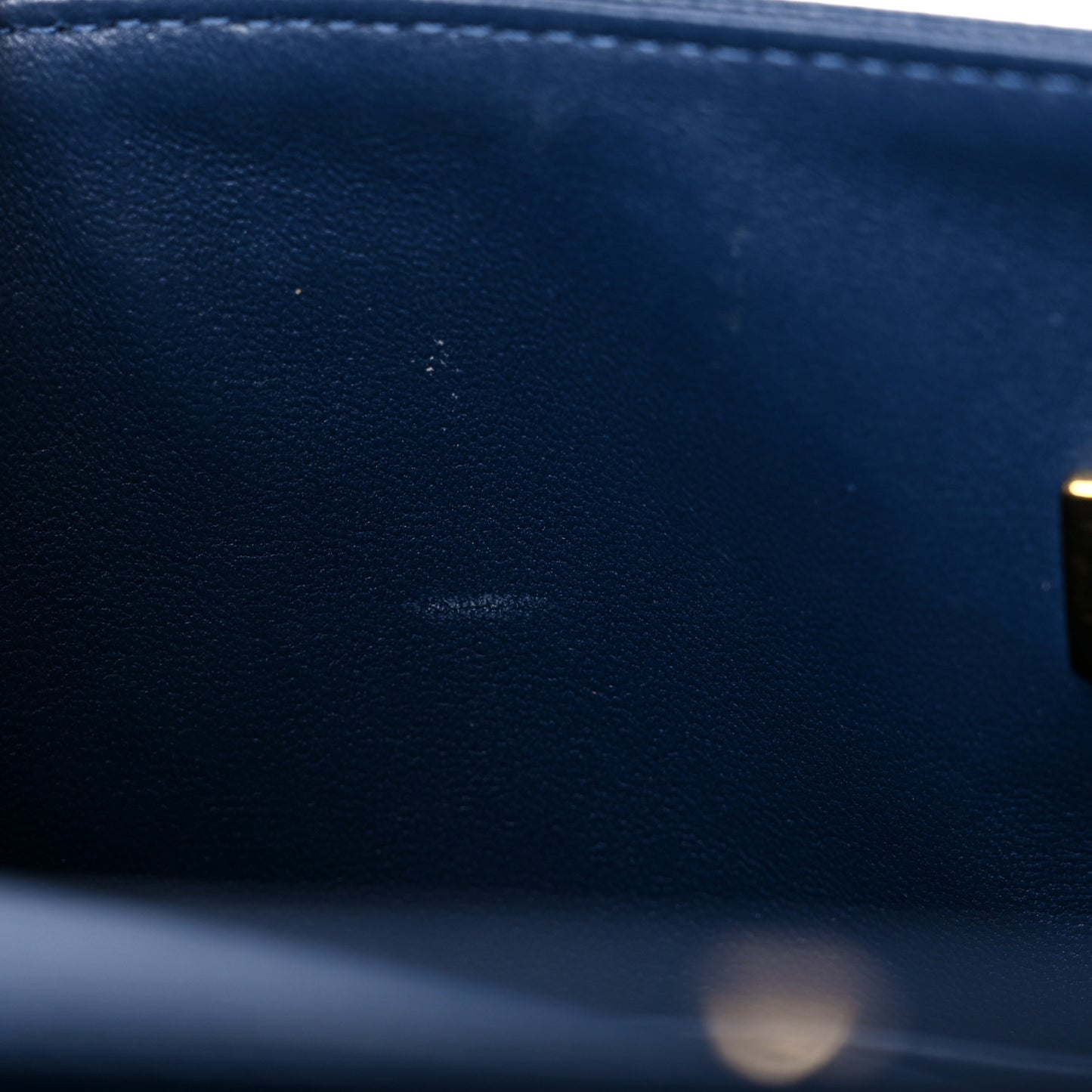 Caviar Quilted Small Double Flap Navy
