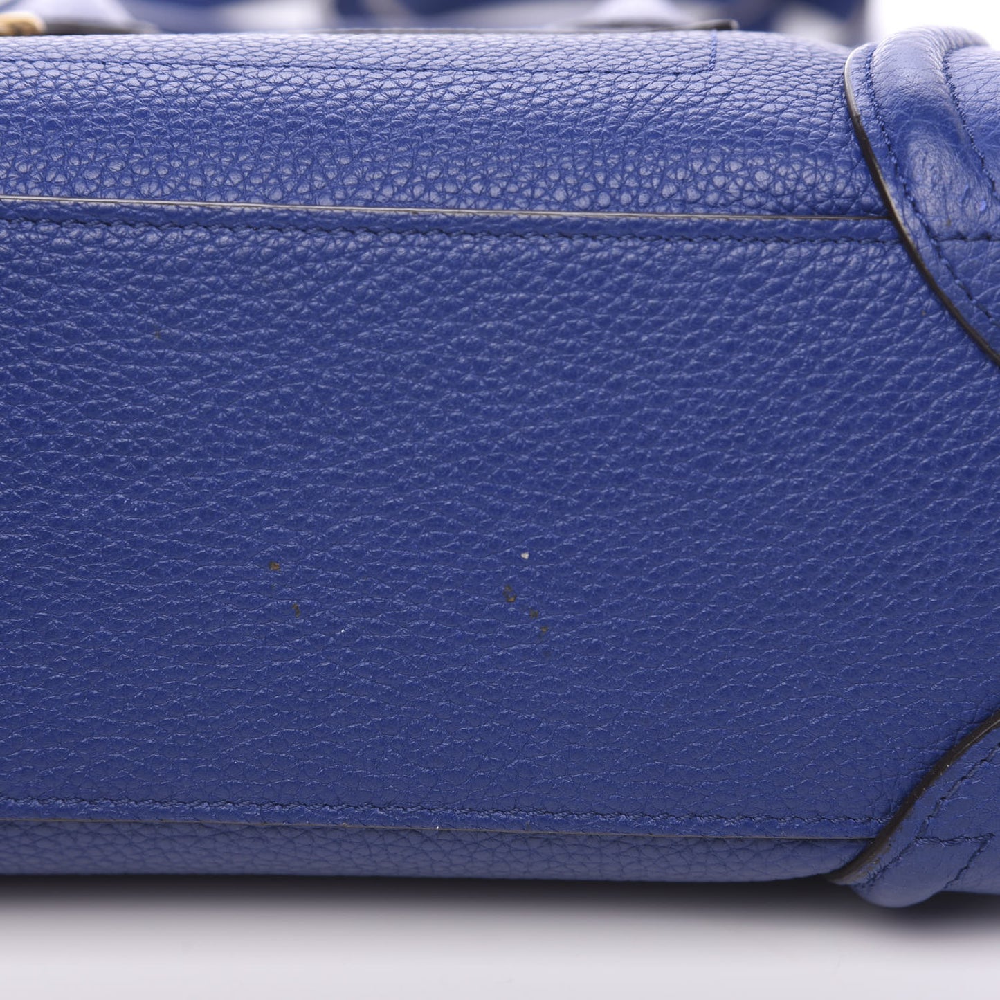 Drummed Calfskin Nano Luggage Indigo