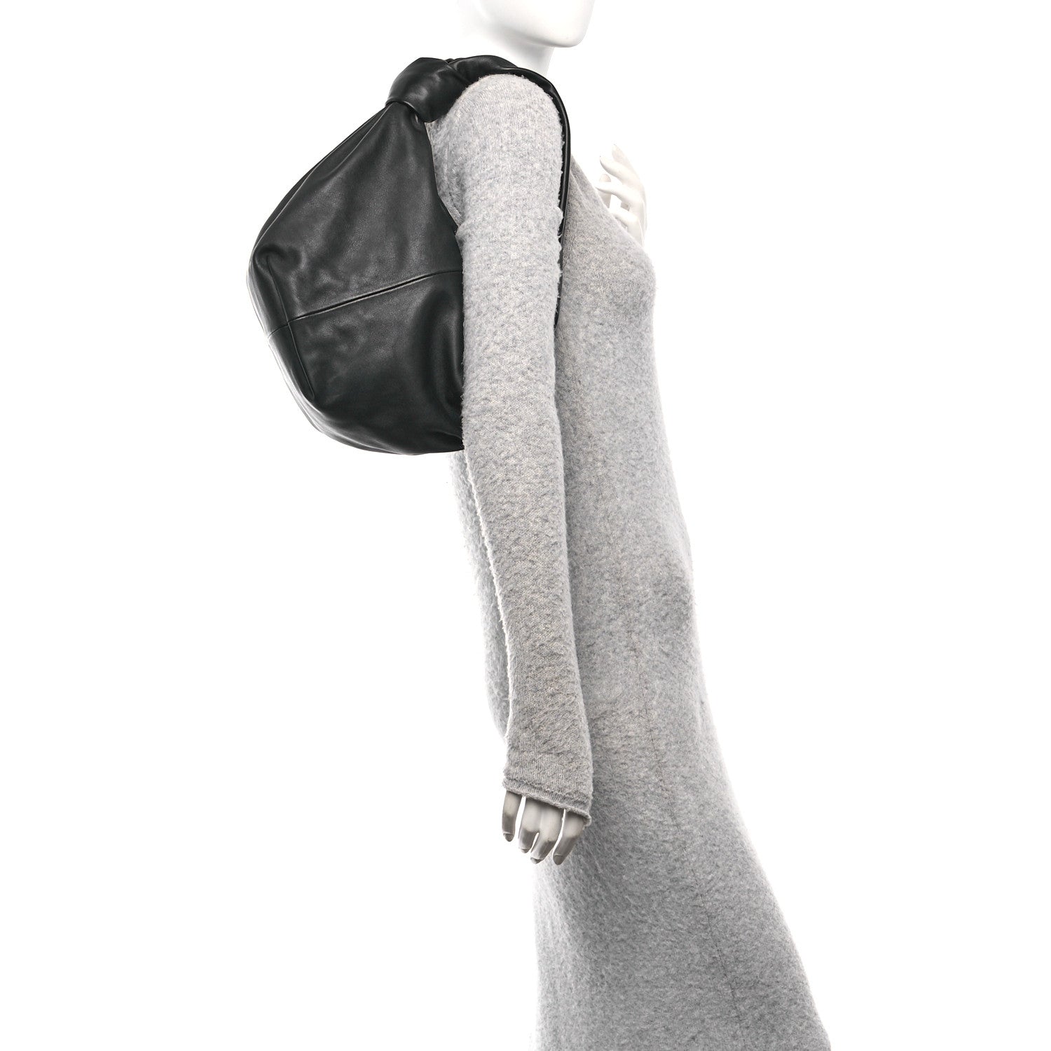 Bottega Veneta Calfskin Teen Double Knot Hobo Black 2 of 10