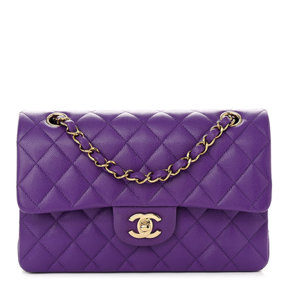 Chanel Caviar Quilted Small Double Flap Dark Purple 1 of 10