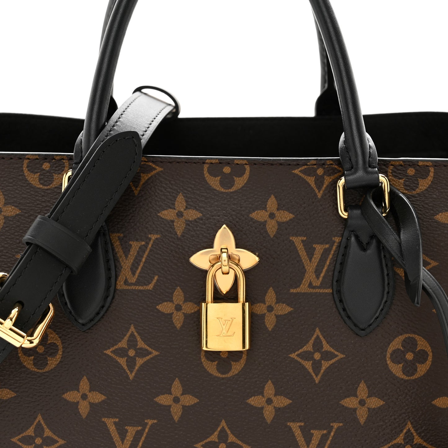 Monogram Flower Tote Black