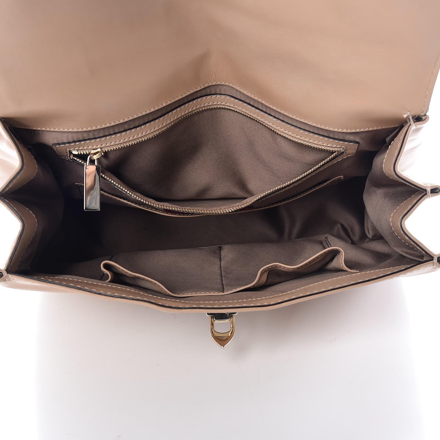 Valentino Garavani Vitello Large Rockstud Flap Satchel Poudre 5 of 12