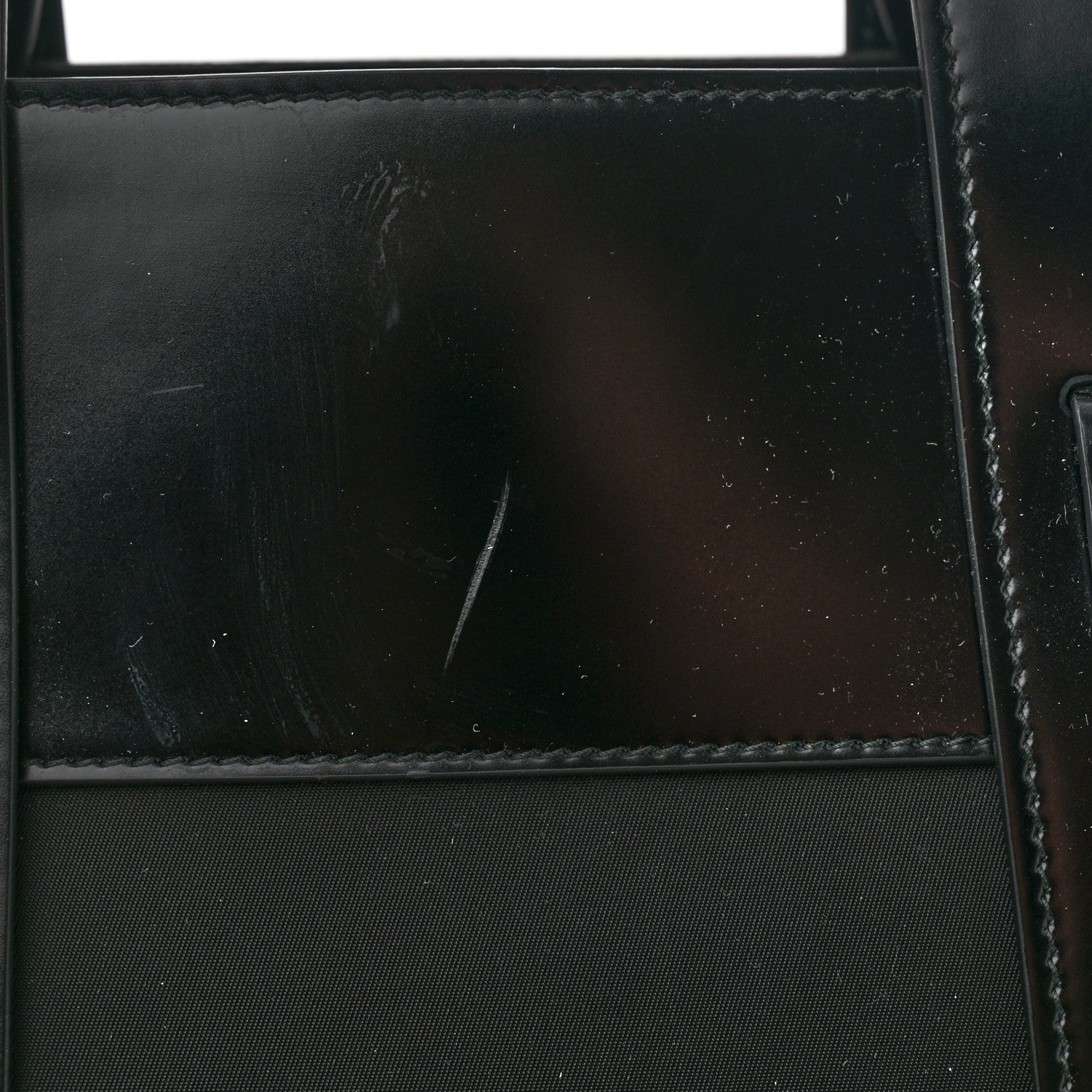 Prada Tessuto Nylon Spazzolato Small Ouverture Top Handle Bag Black 10 of 11