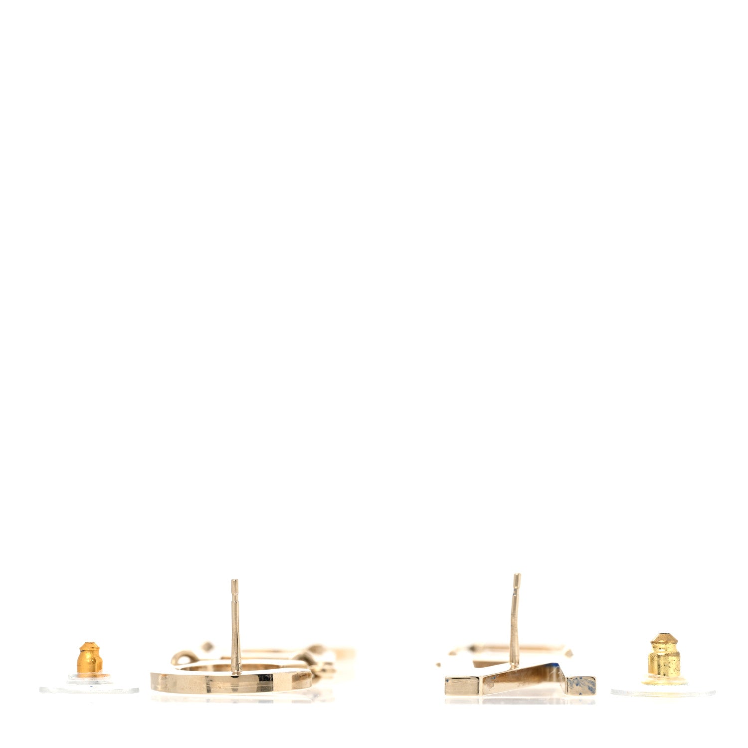 Chanel Metal Cha-Nel Logo Drop Earrings Gold 3 of 7