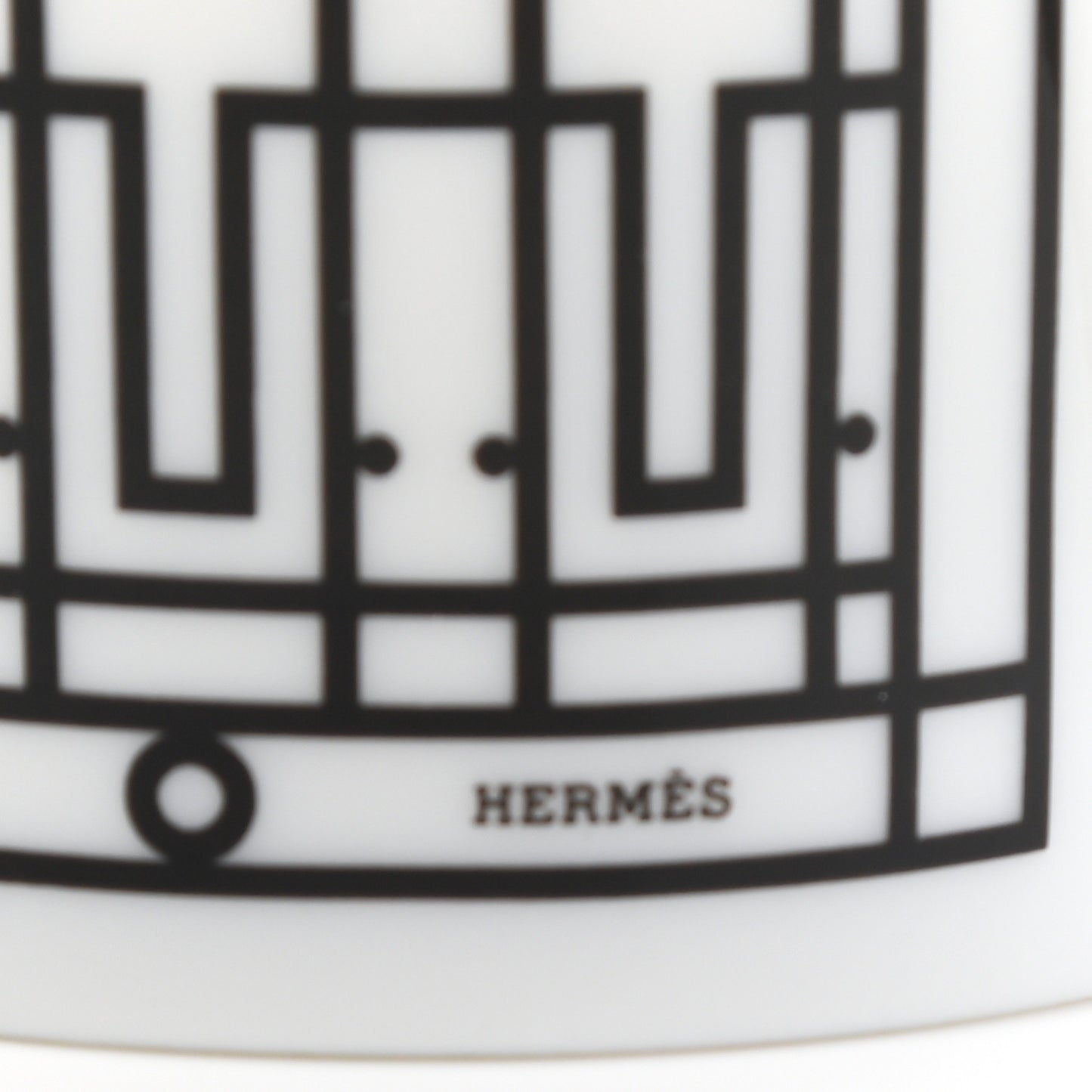 Porcelain H Deco Coffee Cup And Saucer Set Of 2 Black