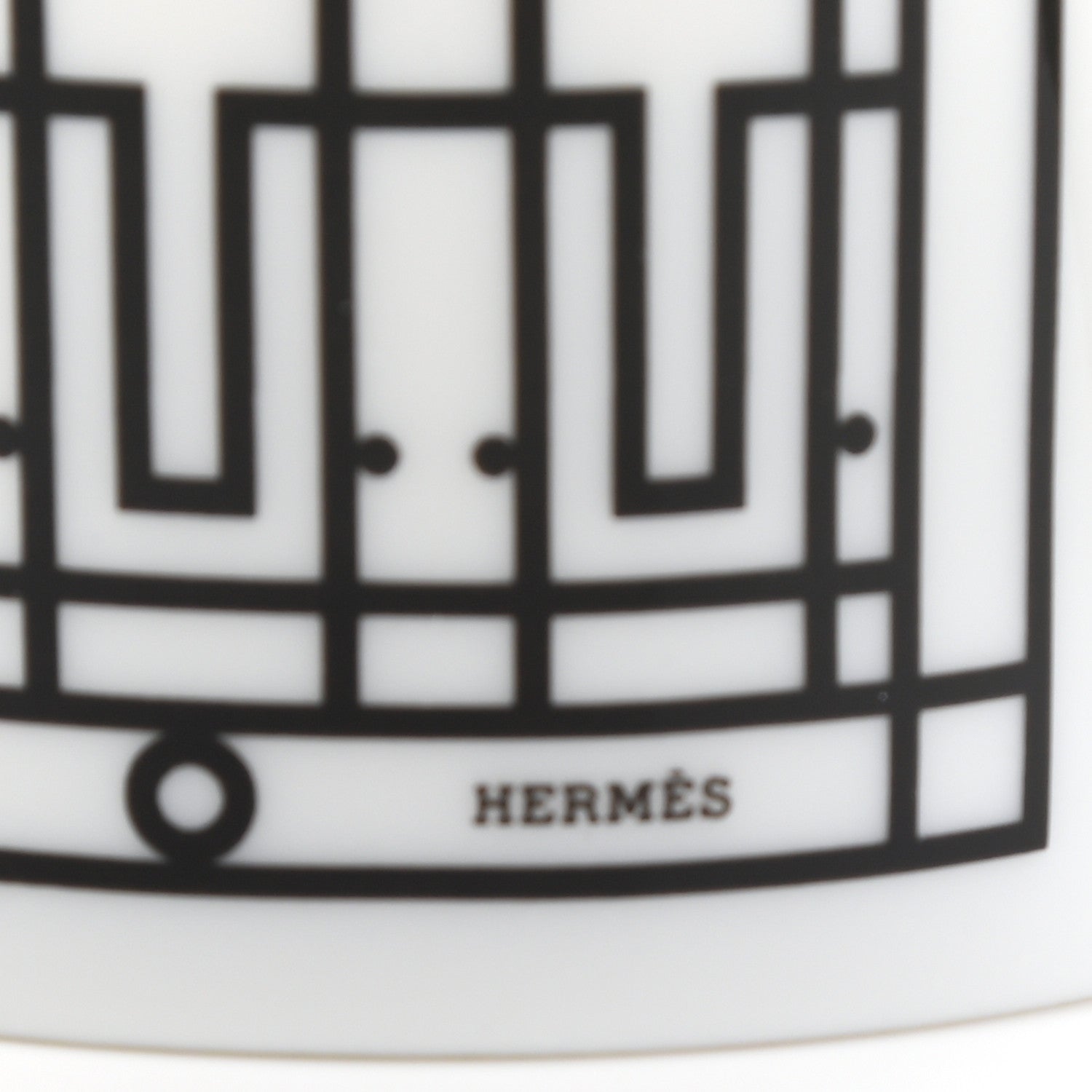 Hermes Porcelain H Deco Coffee Cup And Saucer Set Of 2 Black 10 of 14
