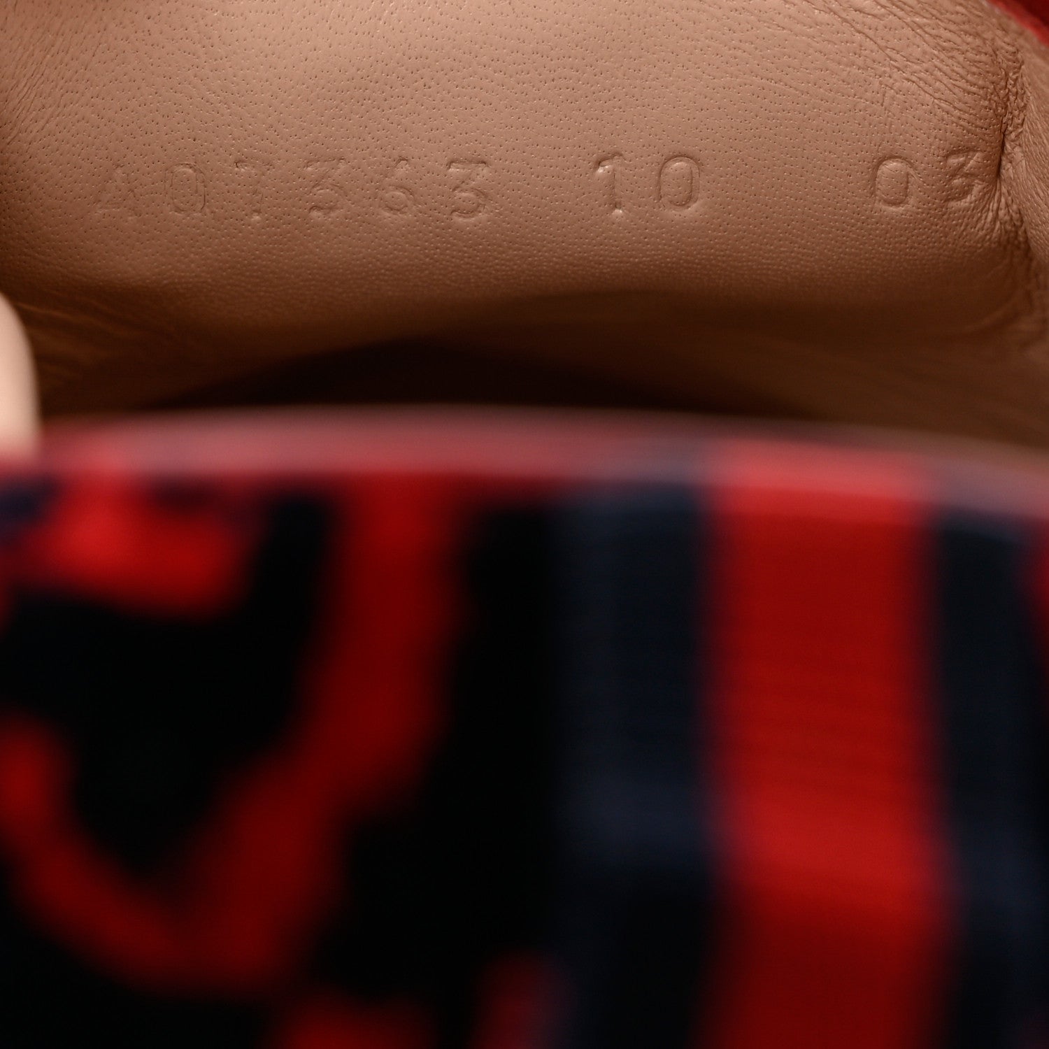 Gucci Terry Cloth GG Monogram Mens Slip On Sneakers 10 Blue Red 6 of 9