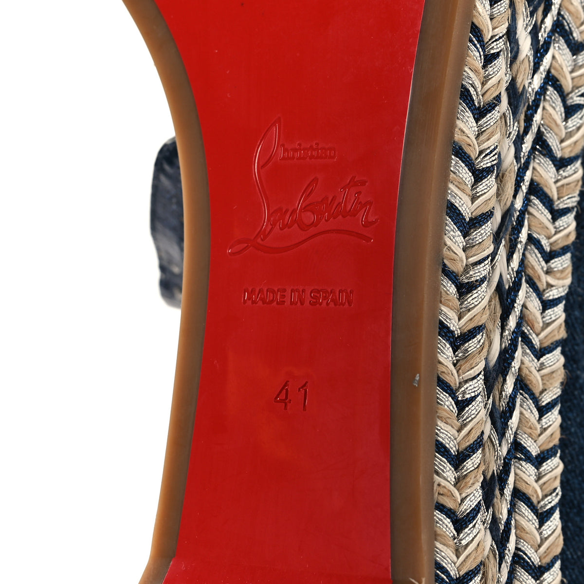 Christian Louboutin Miss Denim Madmonica 60 Platform Sandals 41 Lin Denim 7 of 9
