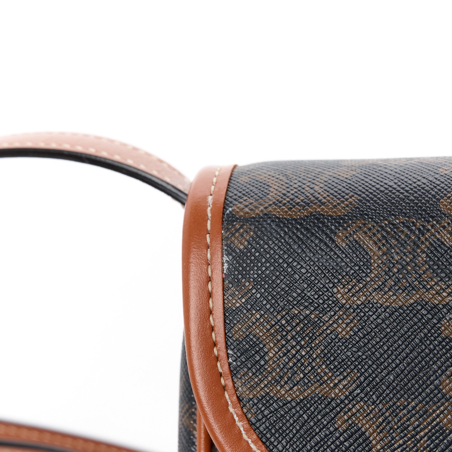Celine Canvas Calfskin Triomphe Mini Besace Tan 12 of 12