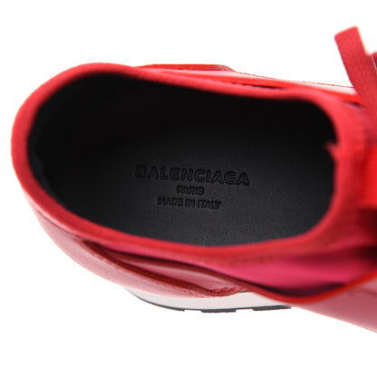 Balenciaga Satin Calfskin Womens Race Runner Sneakers 37 Rouge Groseille 7 of 9