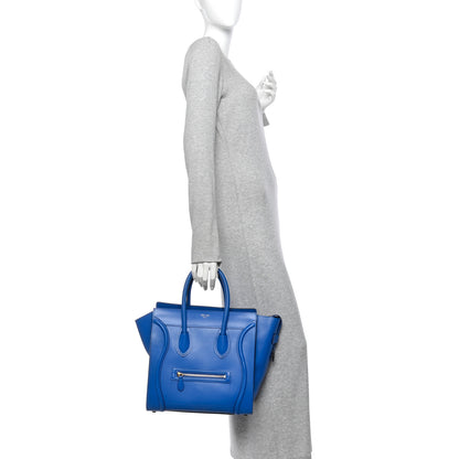 Celine Smooth Calfskin Mini Luggage Ink 2 of 16