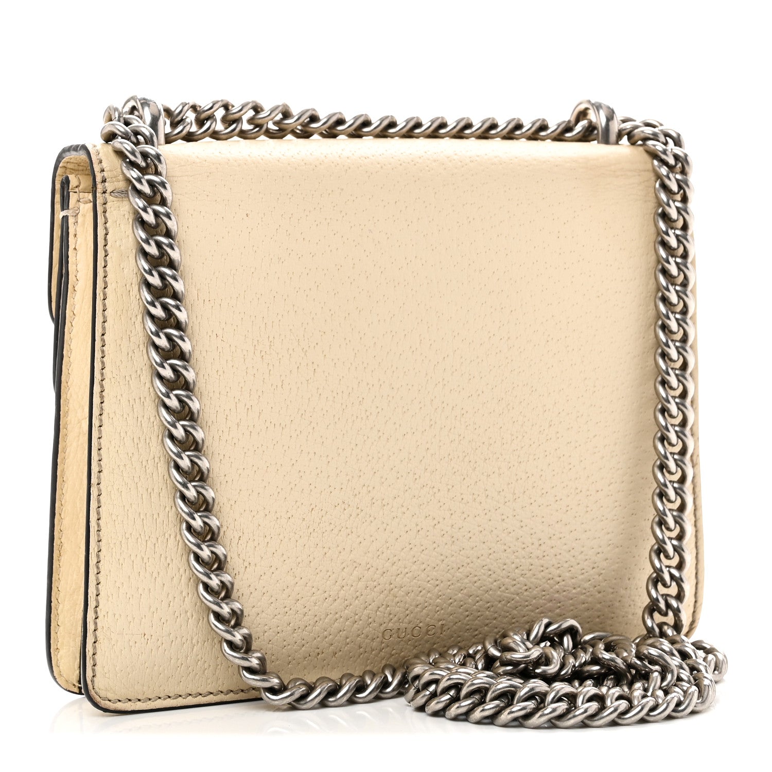Gucci Textured Calfskin Crystal Mini Dionysus Shoulder Bag Mystic White 3 of 12