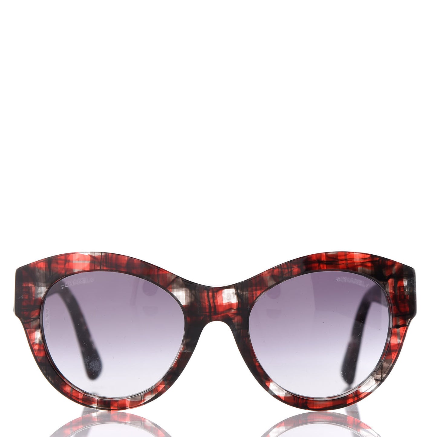 Acetate Butterfly Sunglasses 5371 Red Black