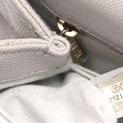 Chanel Caviar Quilted Mini Coco Handle Flap Light Grey 7 of 10