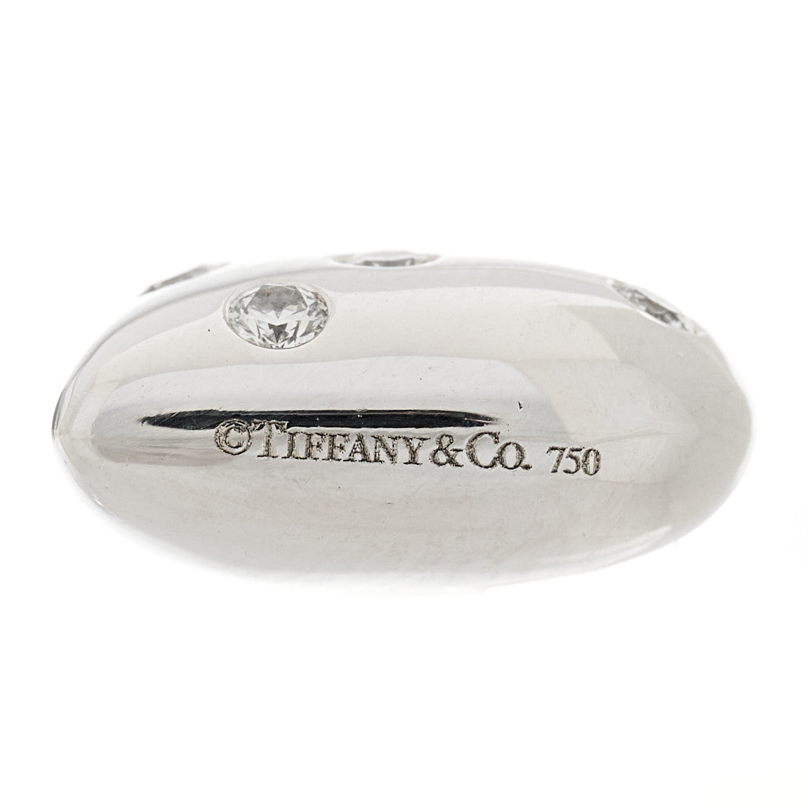 18K White Gold Platinum Diamond Etoile Heart Charm