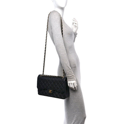 Chanel Caviar Quilted Jumbo Double Flap Black 2 of 11