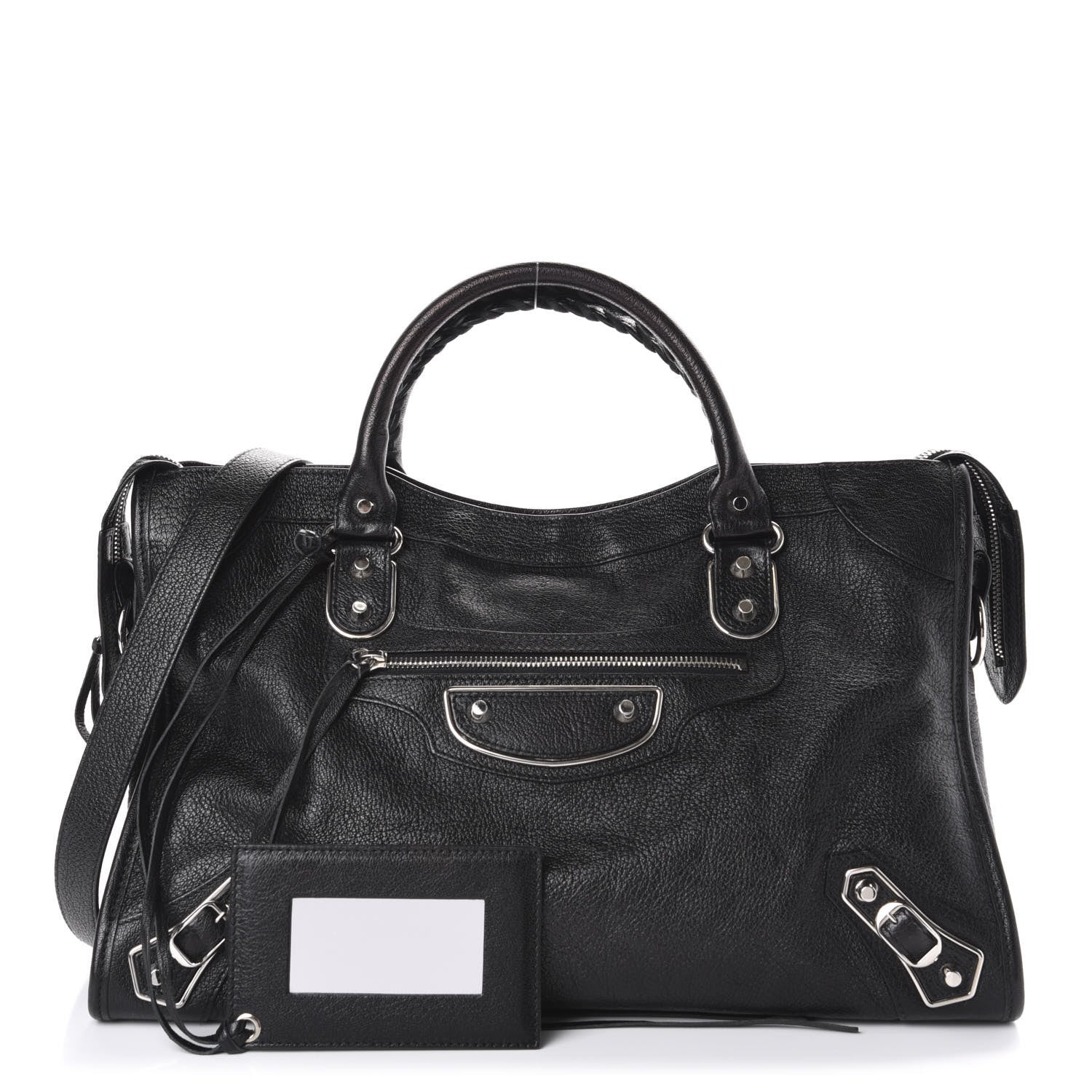 Balenciaga Chevre Silver Metallic Edge Hardware City Black 1 of 11
