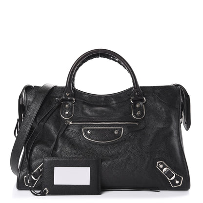 Balenciaga Chevre Silver Metallic Edge Hardware City Black 1 of 11