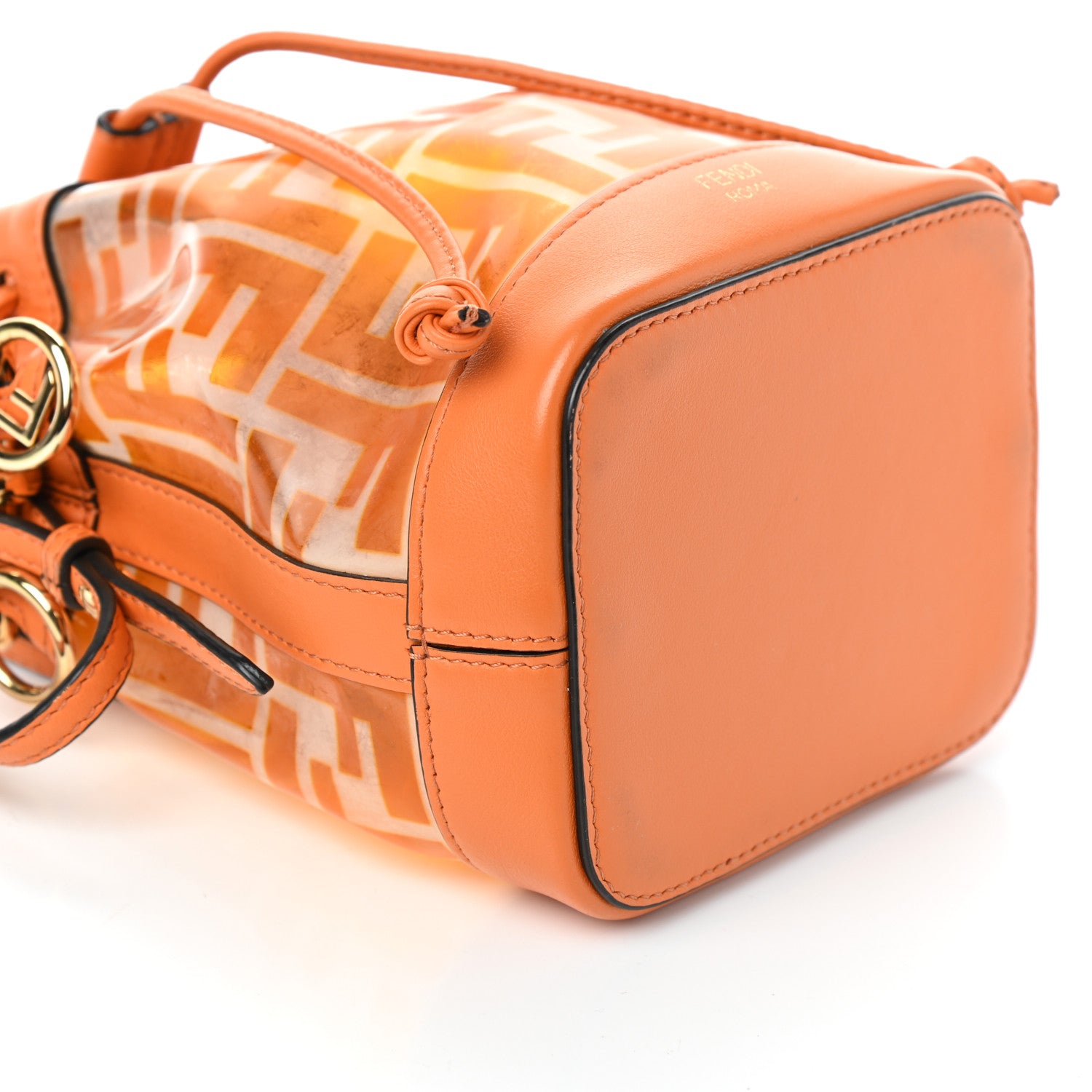 Fendi TPU FF Vitello Grace F is Fendi Mini Mon Tresor Bucket Bag Aranciata 9 of 10