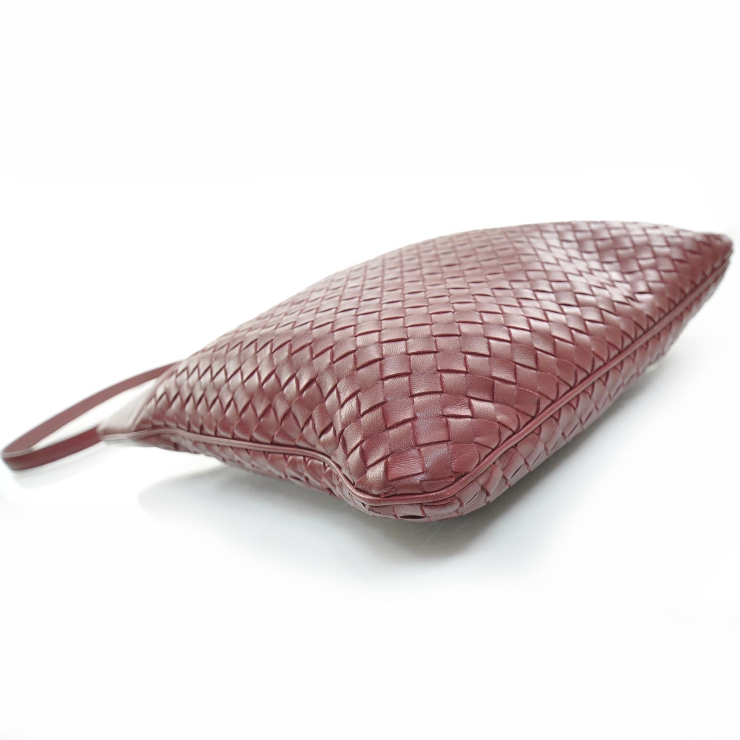 Bottega Veneta Nappa Intrecciato Flat Crossbody Bag Red 5 of 11