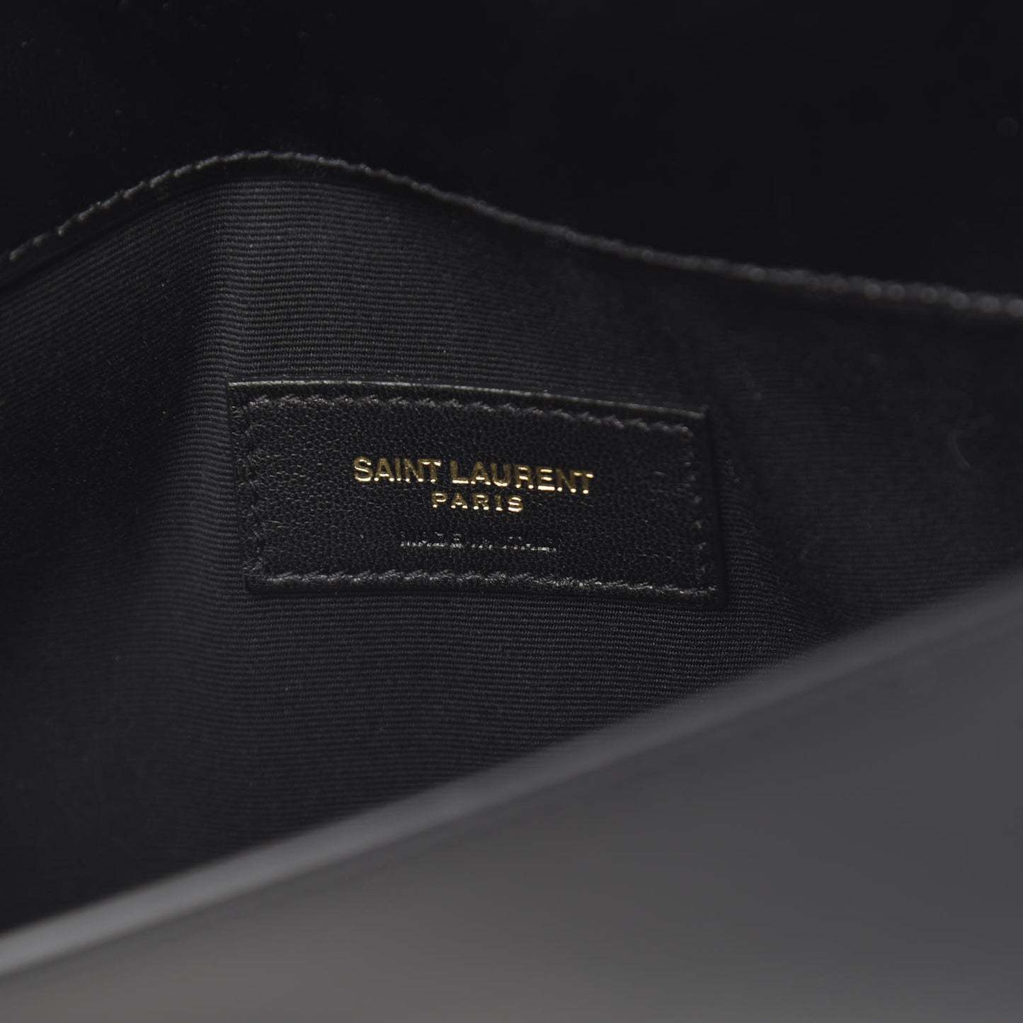 Smooth Shiny Calfskin Monogram Uptown Pouch Black