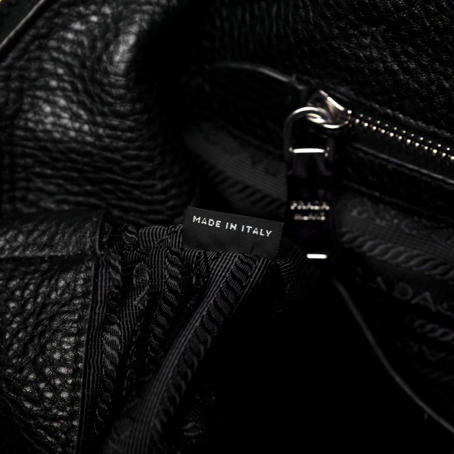 Prada Vitello Daino Shopping Tote Black 7 of 9