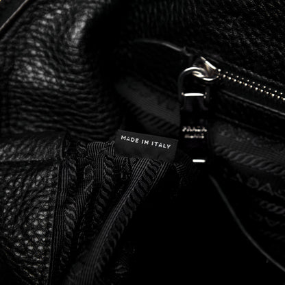 Prada Vitello Daino Shopping Tote Black 7 of 9