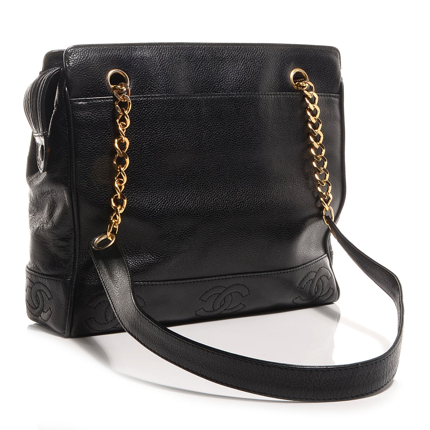 Caviar CC Shoulder Bag Black
