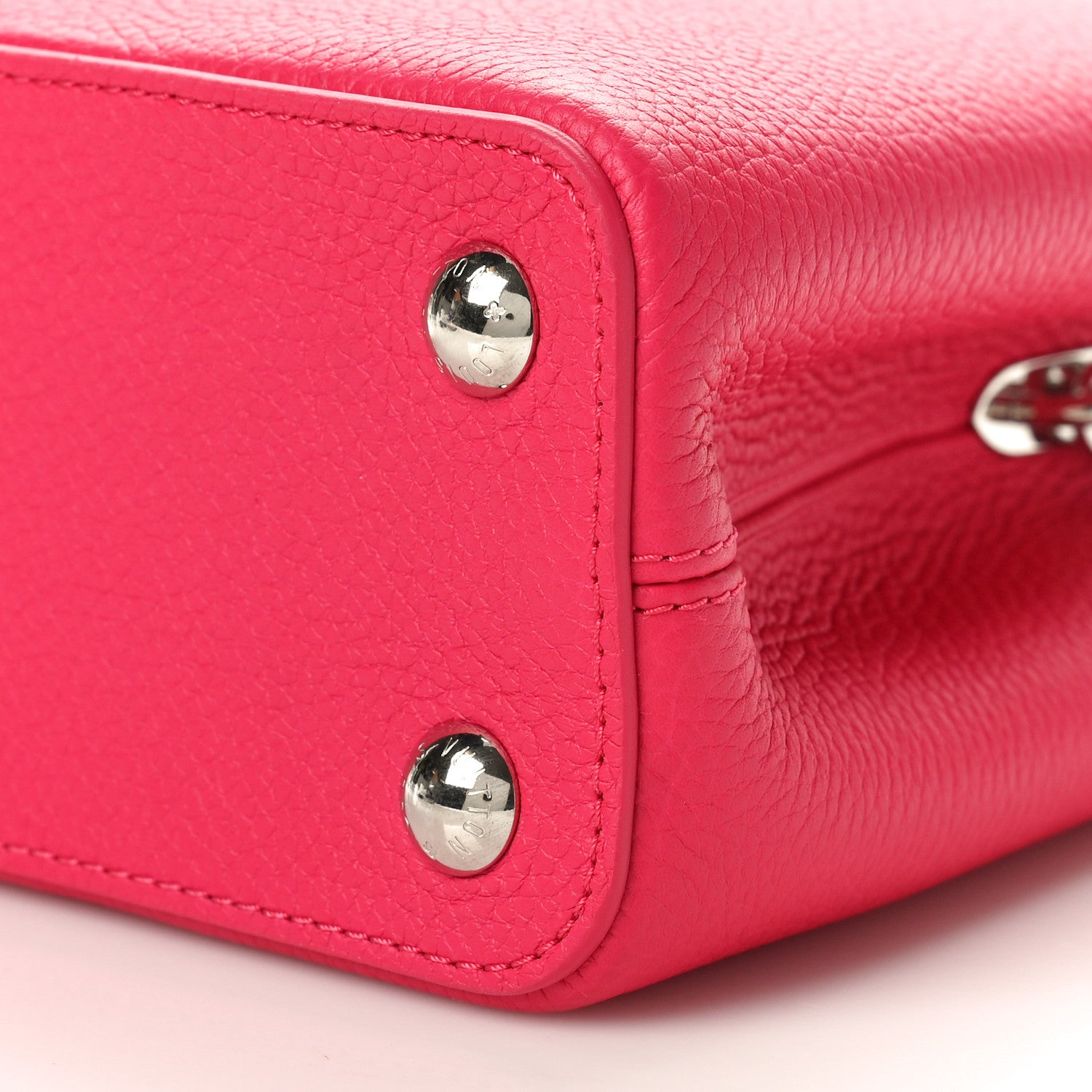 Louis Vuitton Taurillon Ostrich Capucines BB Magenta Calypso Pink 9 of 9