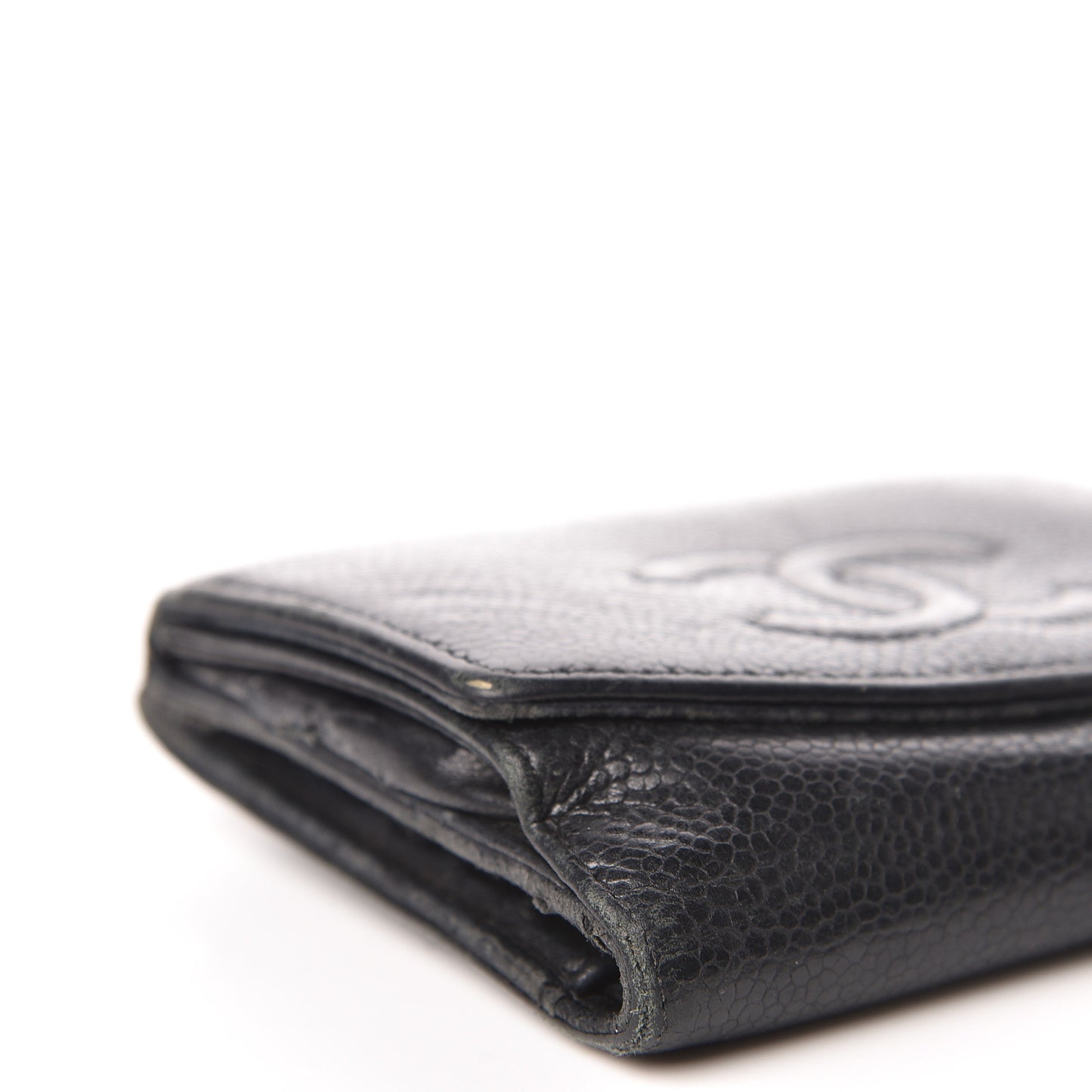 Caviar Timeless CC Compact French Wallet Black