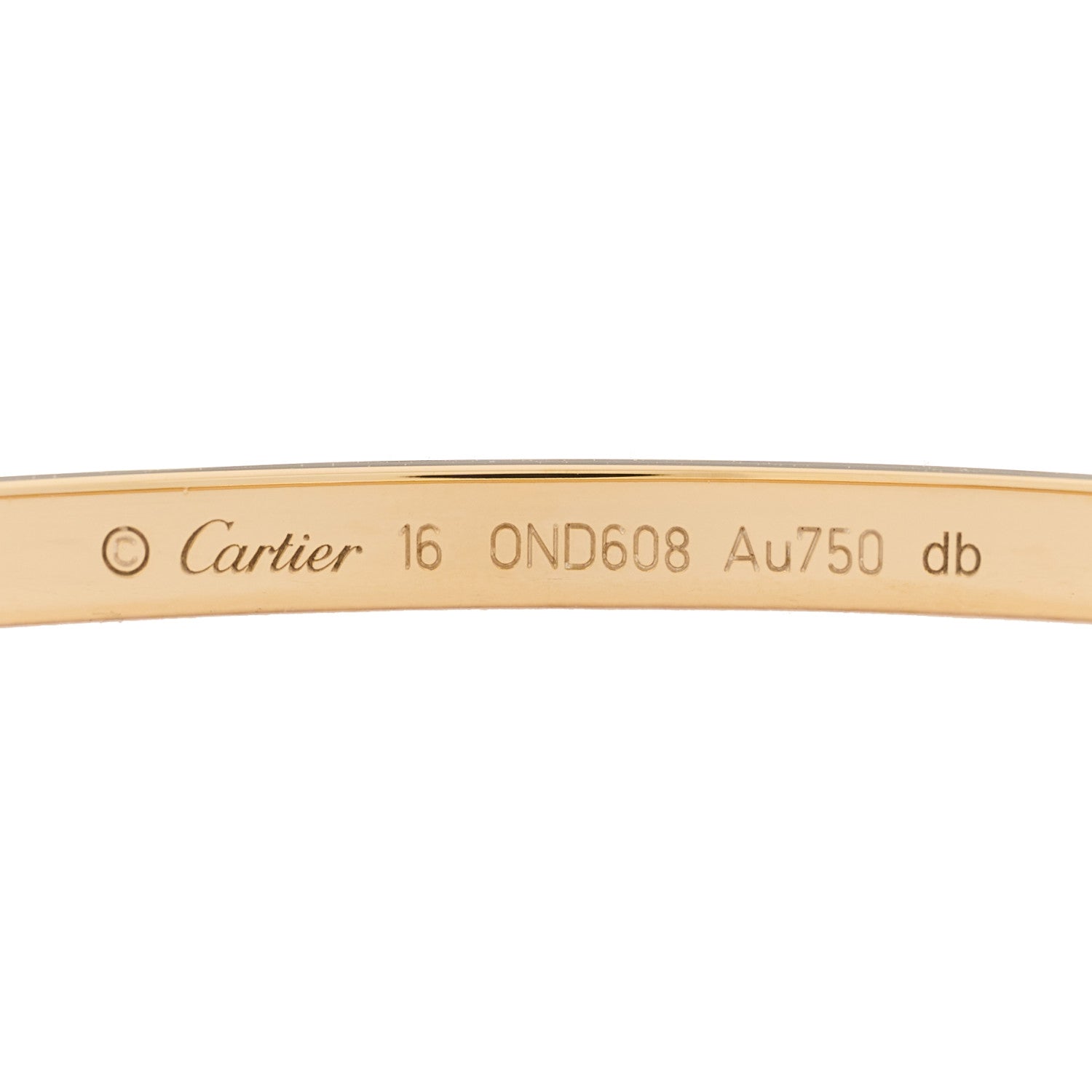Cartier 18K Yellow Gold Small LOVE Bracelet 16 6 of 7