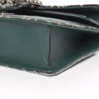 Gucci Velvet Moon Calfskin Crystal GG Monogram Small Dionysus Shoulder Bag Avio Dusty Pink Black Diamond 12 of 13
