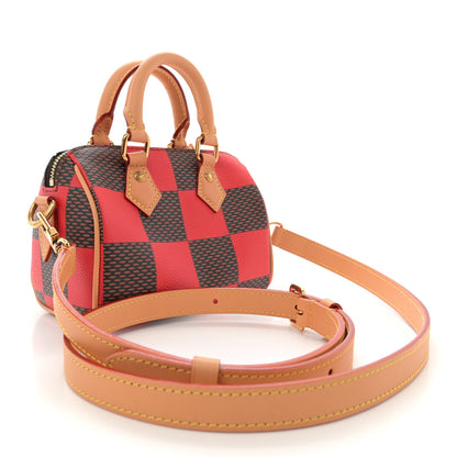 Louis Vuitton Damier Pop Speedy Bandouliere 18 Red 3 of 10