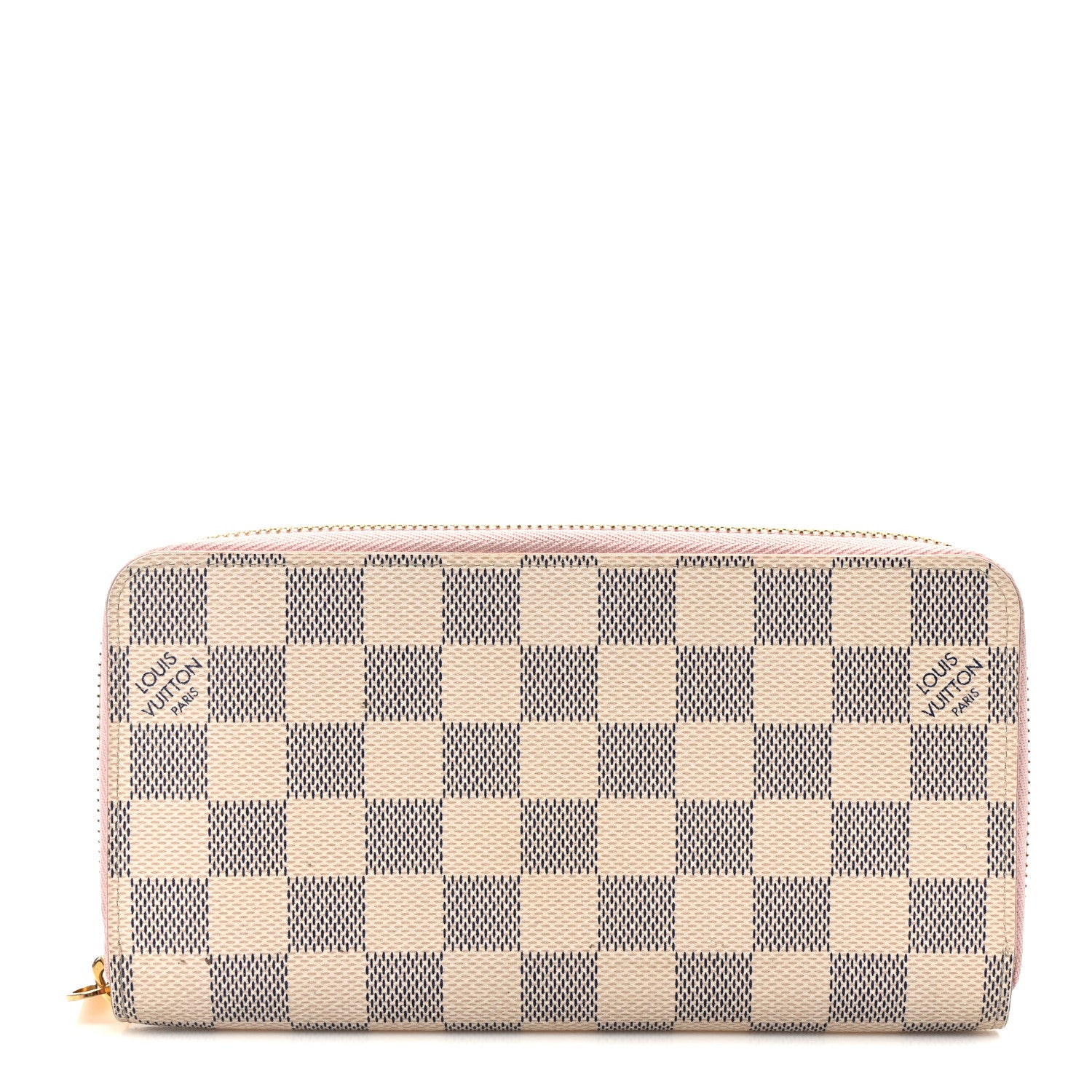 Louis Vuitton Damier Azur Zippy Wallet Rose Ballerine 1 of 8